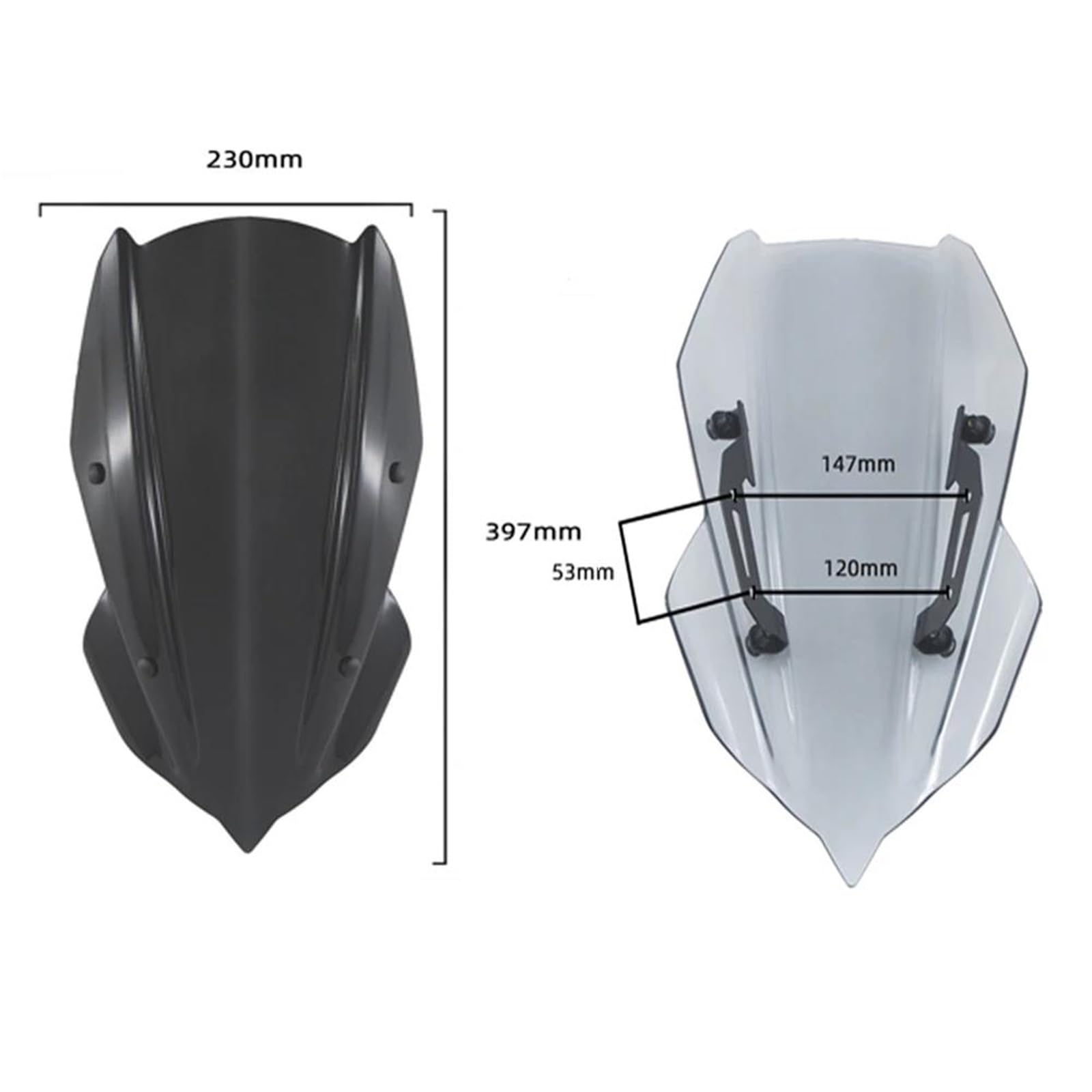 Parabrezza Da Turismo Per Moto Deflettore Per Kawasaki Z250 Z400 Z-250 Z-400 Z 250 400 2019 2020 2021