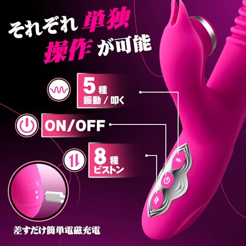 【荒れ狂う衝撃】バイブ 女性用 中いき ピストンバイブ 大人のおもちゃ女性用 - 【8種ピストン×5種叩く+5種振動=圧倒的な瞬殺超絶技巧】バイブ- じょせいよう-中いき-極太-ピス-トン あだるとグッズ 人気 女-性 中イキ 開発 電マ アダルトグ-ッズ 女性 人気 大人 女-性 完全防水 あだるとグッ-ズ じょせい デ-ィルド 極太サイズ 玩具 大人のおもちゃ ディルド じょせい-用 太い - 画像6