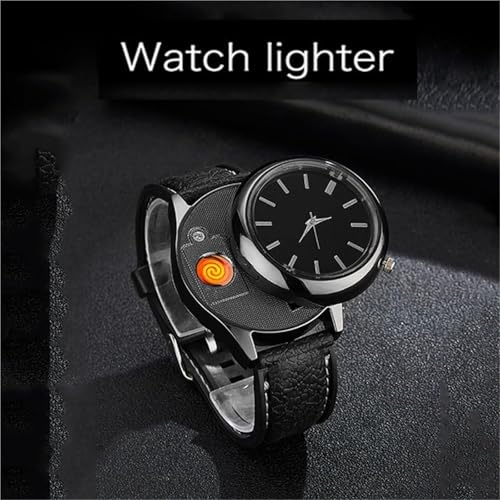Encendedor de reloj 2 en 1 a prueba de viento miniatura 3