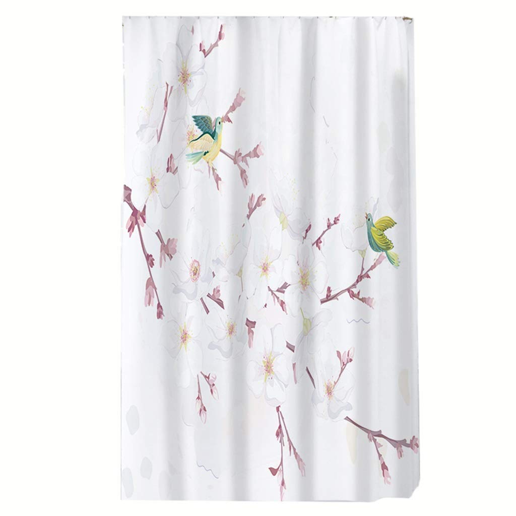 Rideau de douche anti-moisissure tissu imperméable fini les flaques d'eau bain 100x180cm