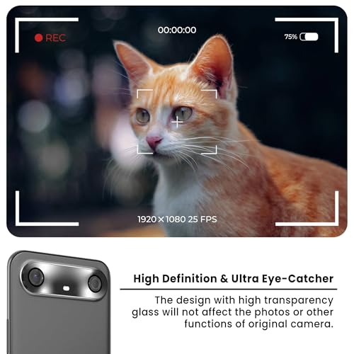Image of ArmourPro Camera Lens Protector for Tecno Pova Slim Tough HD Individual Aluminum Alloy Rings 9H Camera Cover, Scratch-Resistant,Camera Lens Protection| Black, 1 Pack