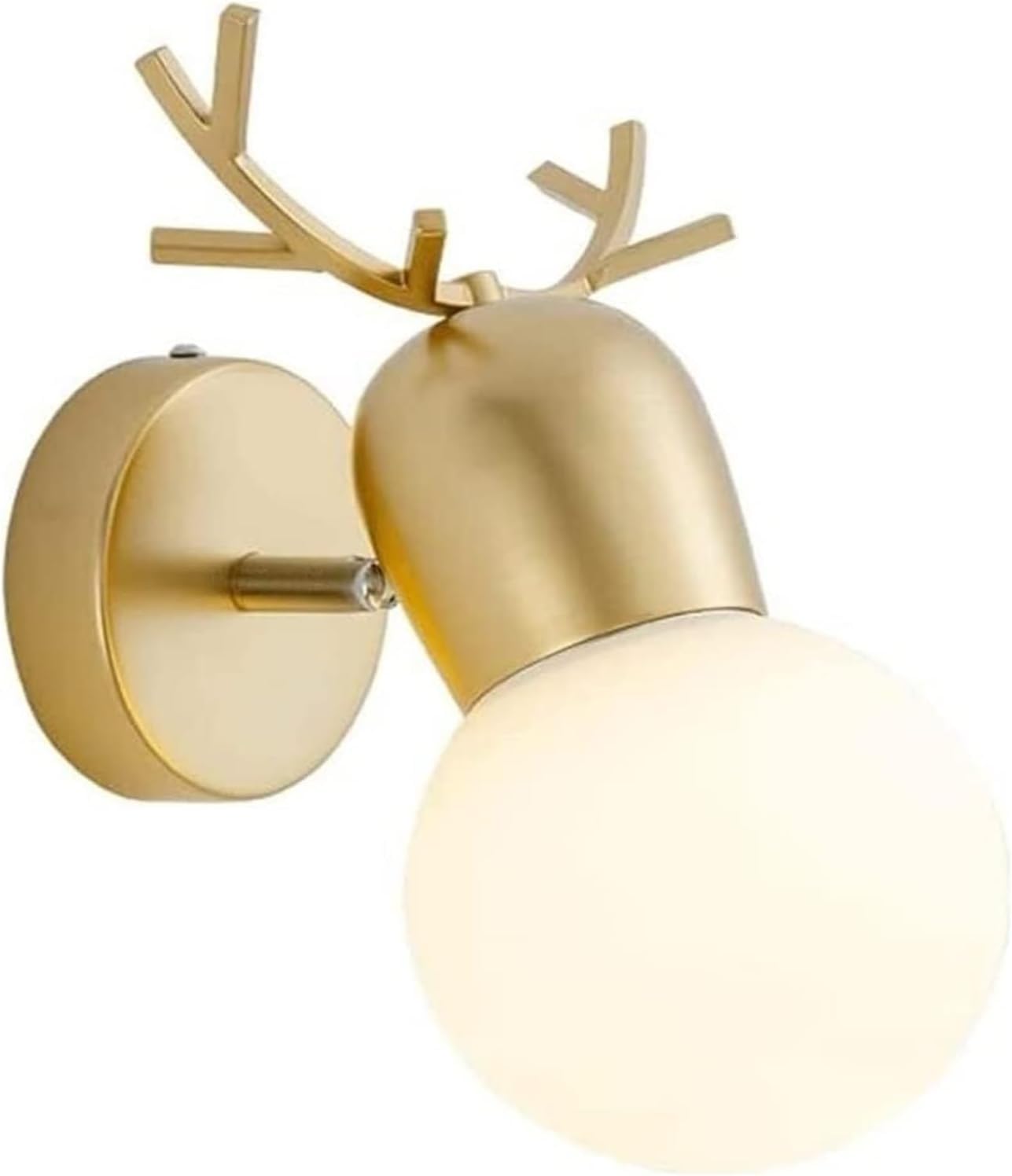 HXYSXHJUO Wall Lamp Antler-Shaped Light Glass Lampshade Design Sconce Bedroom E27 Source Lighting Fixture, Pendant