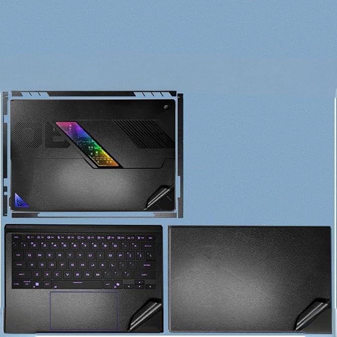 Black Leather Laptop Sticker Skin Decals Cover Protector Guard for ASUS ROG Flow Z13 (2025) GZ302 GZ302E GZ302EA