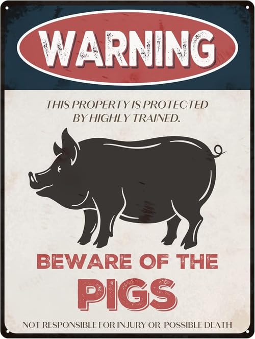 Horienteeon Pigeon Sign Beware of Pigeon Sign 30x40cm Aluminum Warning Signs for House Outdoor Club Yard Fence Funny Animal Signs for Wall Decor