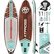 ATPROSS 350x89x15cm Inflatable Paddle Board, 200kg Extra Wide Stand Up Paddleboard for Adults with Premium SUP Accessories Kit & Backpack, Blow Up Kayak Non-Slip Stable Deck Boat for Yoga Fishing Surf