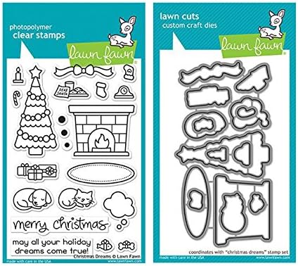 Lawn Fawn Clear Stamp and Die Set - Christmas Dreams - Two Item Bundle