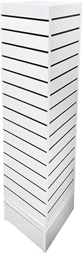 12 x 12 x 54 pulgadas, accesorio giratorio blanco de 4 lados para pantalla de piso