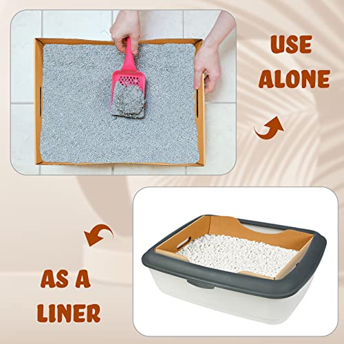 15 Pack Disposable Litter Box For Cats Kitty Litter Box Disposable Paper Litter Trays For Small Pets Animals Guinea Pig Bunny Portable Cardboard Liner Home Outdoor Travel, 15.7 X 11.8 X 5.9 Inch #TOP5