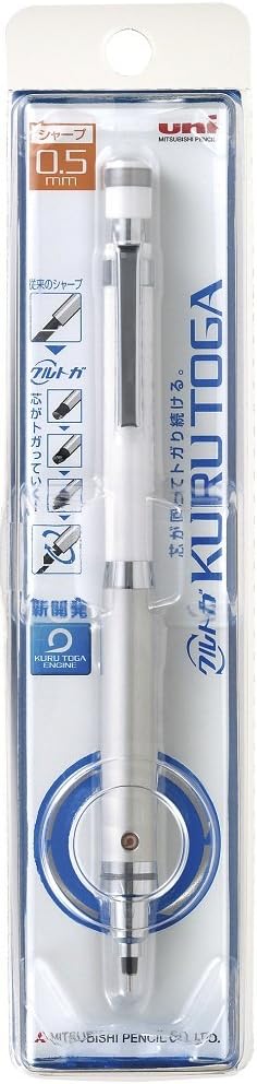 Uni-ball Kuru Toga High Grade Auto Lead Rotation Mechanical Pencil, 0.5 mm, White Body (M510121P.1) image 2