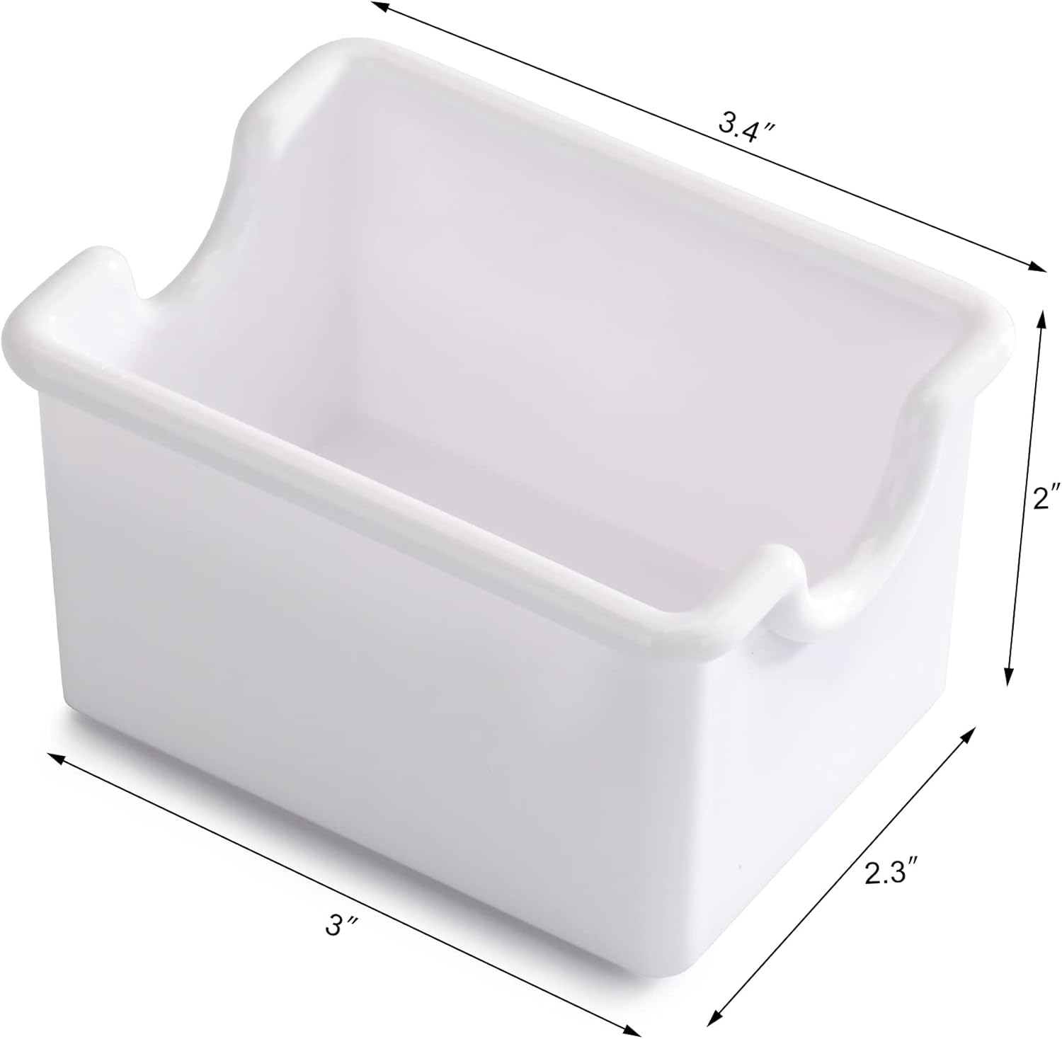 New Star Foodservice 28461 Plastic Sugar Packet Holder, White, Set of 12