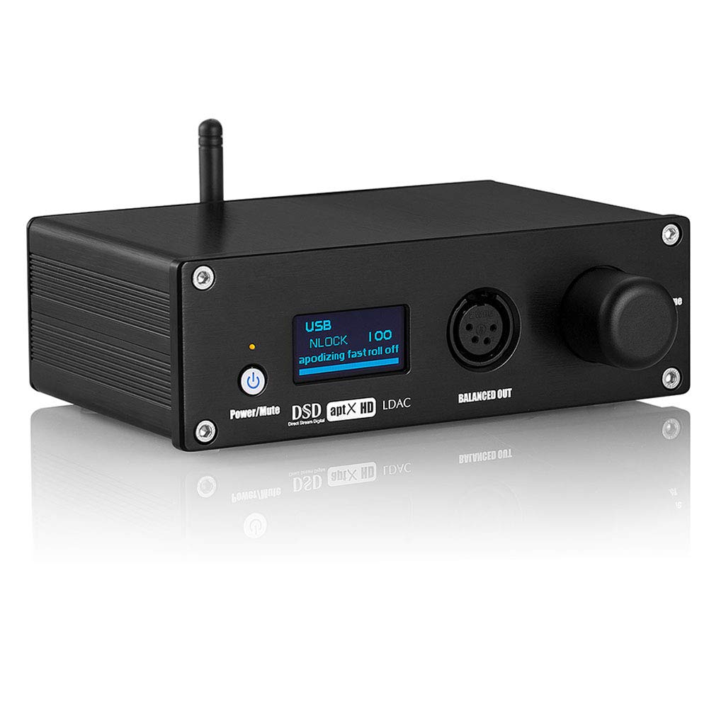 Décodeur Audio, Décodeur Audio DAC C, Récepteur Bluetooth 5.0 SR8675, Sortie RCA/3,5 mm/6,5 mm, Convertisseur numérique-analogique Optique IIS Coaxial TOSLINK USB DAC S/PDIF
