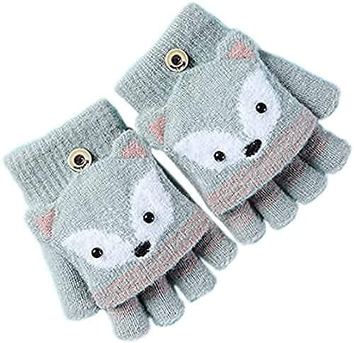 Baby Cartoon Winter Glove Hanging Neck Knit Warm Mitten with Rope Kid Full Finger Glove Xmas Gifts for 0-3 Years Old - Image 2