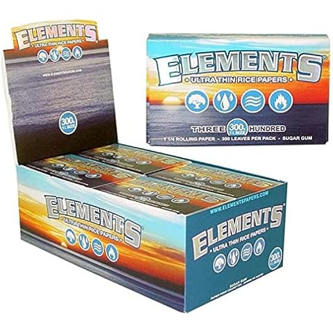 ELEMENTS ROLLING PAPERS 300 ultra thin rice papers PACK OF 20 Cover