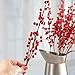Factory Direct Craft Package of 12 Rich Red Artificial Berry Picks for Holiday and Home Decor
