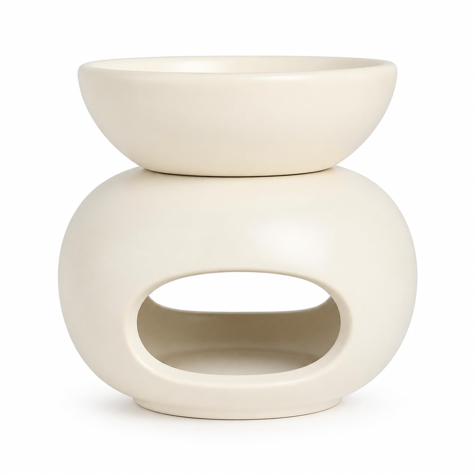 White Ceramic Wax Melt Burner Tealight Essential Oil Burner
