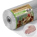 16" x 50' Hardware Cloth - 19 Gauge Heavy-Duty 1/2 Inch Welded Chicken Wire, Hot-Dipped Galvanized Mesh for Chicken Coop & Garden Fencing