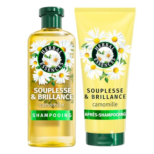 Herbal Essences Souplesse &amp; Brillance Shampooing 250ml Et Après-Shampooing 200ml Camomille