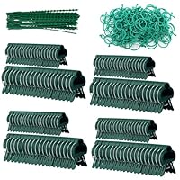 120 Stück Pflanzenclips Pflanzenhalter für Kletterpflanzen 80Pack 2 Größen Pflanzenclip, 20 Pflanze Twist Locks und 20 Pflanzenbinder Pflanze Twist Locks Pflanzen Clips für Blume Rebe Gemüse Tomaten