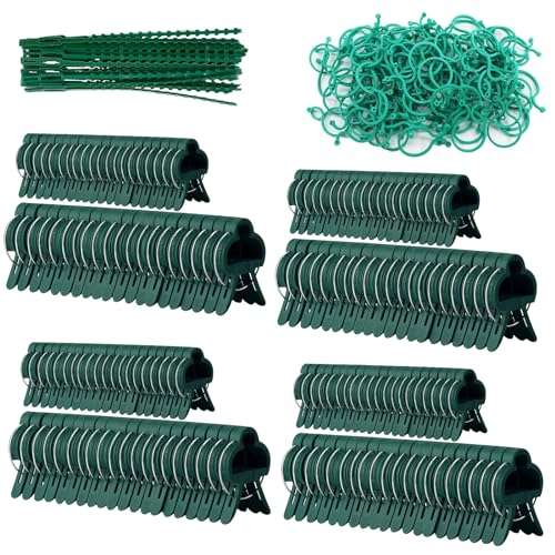 120 Stück Pflanzenclips Pflanzenhalter für Kletterpflanzen 80Pack 2 Größen Pflanzenclip, 20 Pflanze Twist Locks und 20 Pflanzenbinder Pflanze Twist Locks Pflanzen Clips für Blume Rebe Gemüse Tomaten