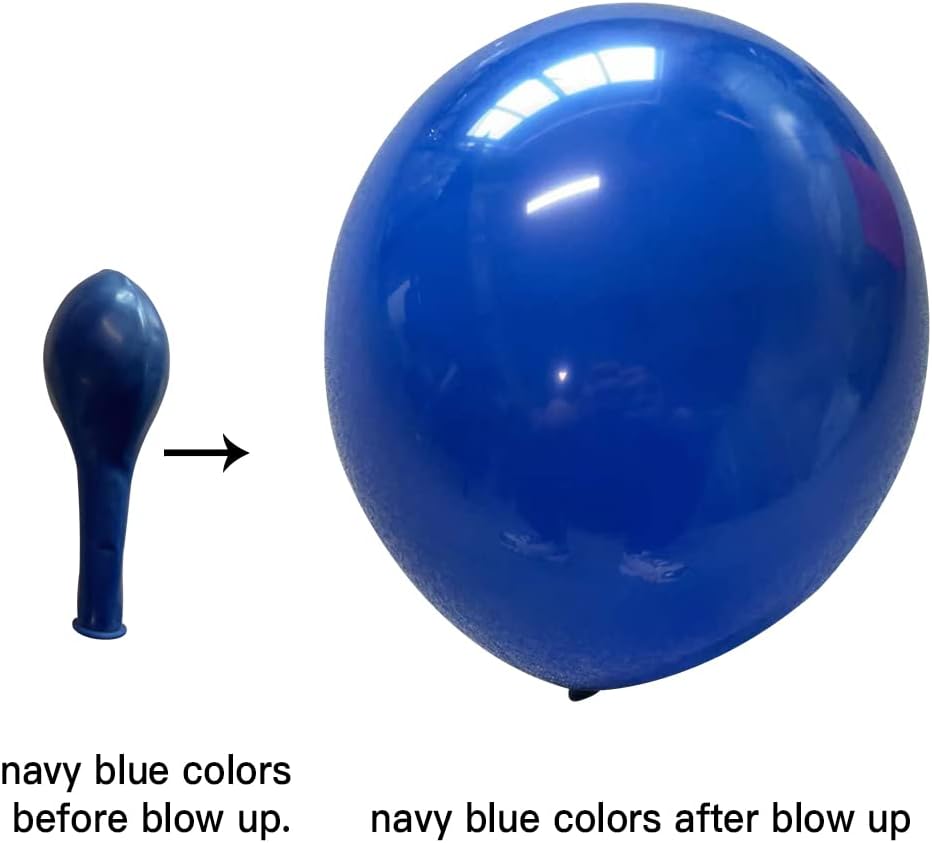 Zesliwy Navy Blue Gold Balloons Garland Kit, Navy Blue Gold White Confetti Balloons Arch Kit for Birthday Party Wedding Graduation Class of 2025 Prom Decorations…… - Image 2