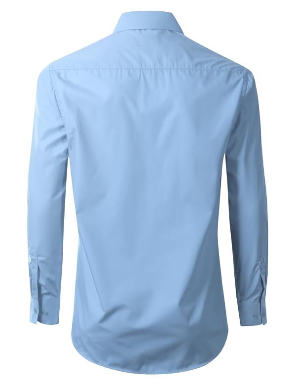 Allsense Men's Stretch Long-Sleeve Dress Shirt, Sky Blue, 4XL by Allsense - Used condition - Image 3