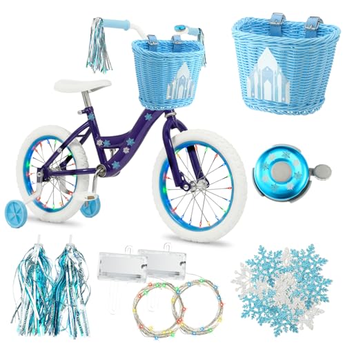 Timtin 27 Pcs Snowflakes Kids Bike Accessories for Girls Princess