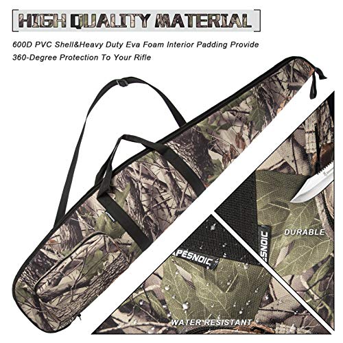 Qwioxcvr Classic Tactical Soft Rifle Case Adjustable Shoulder Strap Suitable For Hunting Shooting Gun Cases For Rifles 44” Camo #TOP2