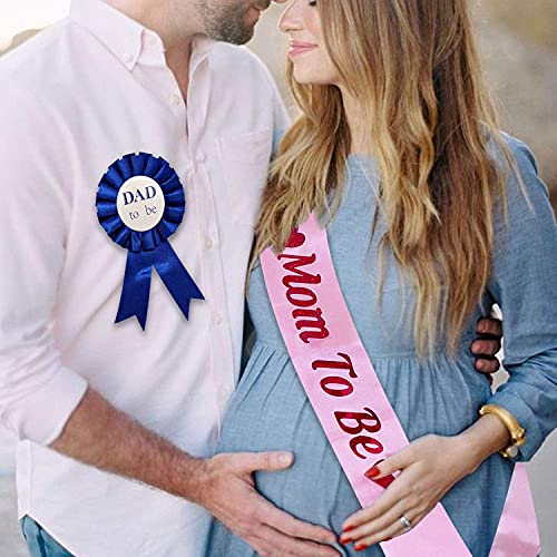 Image of Wobbox Marathi Baby Shower Decoration Items| Baby Shower Ceremony Photo Booth Props For Photoshoot, Daddy To Be Badge & Mom To Be Sash With Milestone Card, Godh Bharai Ceremony Decoration Kit-(FP1027)