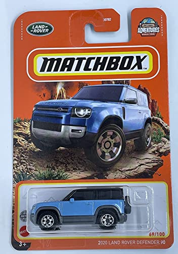 Matchbox 2020 Land Rover Defender 90 Azul miniatura 1
