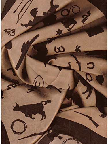 Wild Rag Tan Cowboy Silhoutte Silk Scarf2