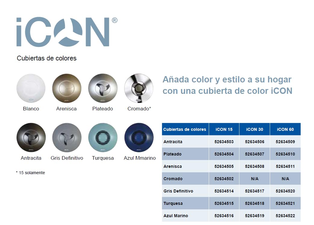Airflow iCON 15 Extractor de Baño - 100 mm/4" - Eficiencia Energética 9,4W, 19 l/s, Persiana Silenciosa Iris, Múltiples Opciones de Control | Garantía de 3 Años