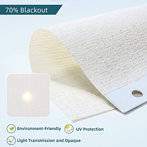 Weffort Motorized Roller Shade, Fabric Sample Of 50%/70% Blackout Smart Blind #TOP3