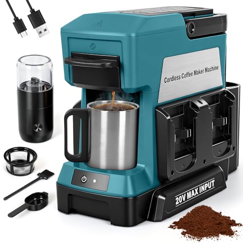 LEZZYRUCK Cordless Coffee Maker for...
