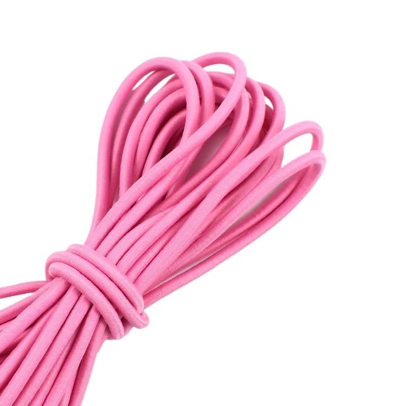 Bande élastique 4mm rose pour loisirs créatifs et mercerie - 8 rouleaux