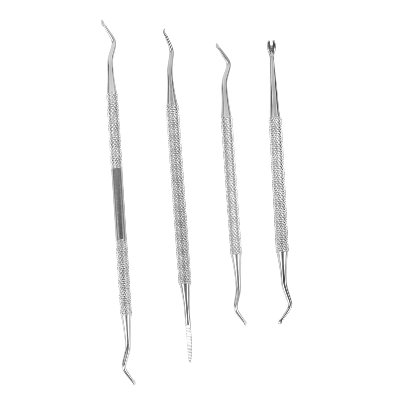 FRCOLOR Stainless Steel Nail Pusher Tools Manicure Nail Kit Cuticle Pusher Set