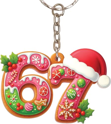 Six Seven (6-7) Meme Keychain, Funny 67 Acrylic Keychain for