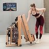 SNODE-Foldable-Wood-Water-Rowing-Machine-with-APP-Rowing-Machine-Water-Resistance-for-Home-Use-with-LCD-Monitor-Water-Resistance-Wood-Indoor-Rower-Soft-Seat-Home-Fitness-Workout-Yellow SNODE Wood Water Rowing Machine for Home Use, Foldable Rower Machine, Imported Beech Wood, Rower Machine with Bluetooth and LCD Monitor, Soft Seat