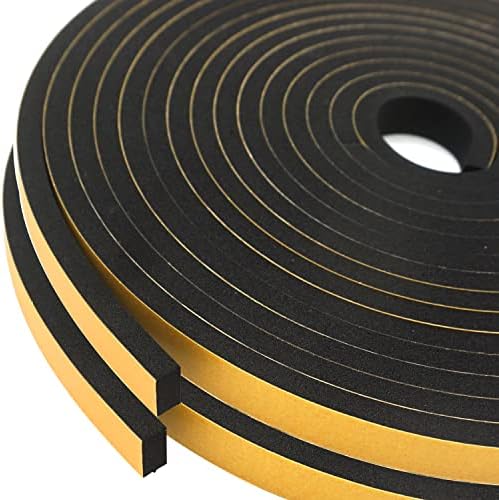 YIMIKI Hoge dichtheid Foam Tape 6mm (B) x 3mm (T), Zelfklevende Weer Stripping Seal, Home Window Isolatie Deur Diepgang Excluder Tape, Geluiddichte Schokbestendige Gap Afdichting