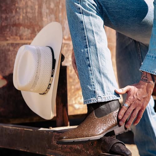 Image of Cowboy Boots For Men - Western Boot Men's Cowboy Boots With Square Toe | Cowboy Western Boot | Pull-on Boots| Old West Style Embroidered