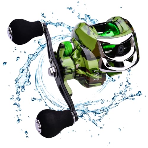 Moulinet de pêche baitcasting gaucher pour animer rapidement les leurres