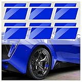 6PCS Fashionable Car Stickers for Decorating Wheel Rim, Reflective&Waterproof Car Decals Fit for 18'-21' Wheels, Premium Automotive Exterior Accessories (Blue)