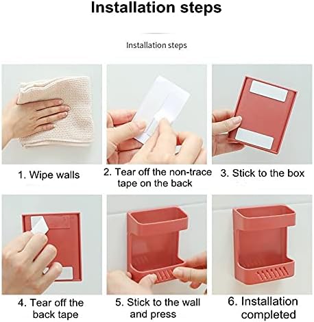 Miniatura 5 de N++A Caja de almacenamiento montada en la pared Caja de almacenamiento de teléfono móvil con control remoto Soporte de aire acondicionado Colorido