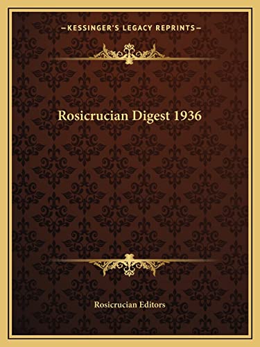 Rosicrucian Digest 1936