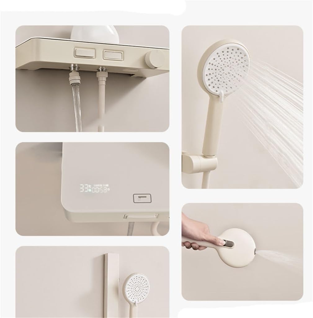 Intelligent Constant Temperature Digital Display Wall Installation Shower Set Pressurized