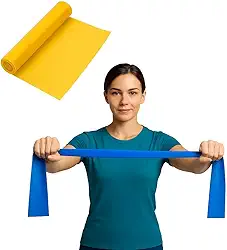 Faixa Elástica de Resistência Premium 1,5M Para Exercício Físico, Treino em Casa, Academia, Fisioterapia, Alongamento, Pilates, Yoga, Musculação, Emagrecer, Malhar, Fortalecer Corpo