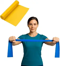 Faixa Elástica de Resistência Premium 1,5M Para Exercício Físico, Treino em Casa, Academia, Fisioterapia, Alongamento, Pilates, Yoga, Musculação, Emagrecer, Malhar, Fortalecer Corpo