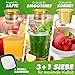 Nutrilovers Entsafter Slow Juicer NUTRI-PRESS NO.1 Testsieger Saftausbeute 3 Siebe Saft, Smoothie, Frucht-Eis, Sehr leise, BPA-Frei