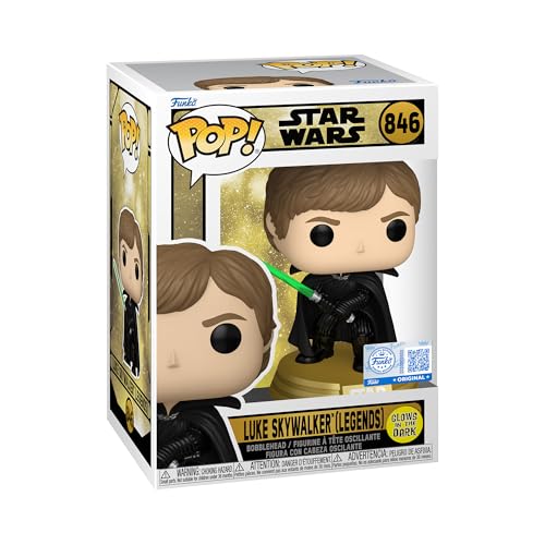 Funko POP! Star Wars: Legends - Luke Skywalker - Glow in the Dark - Figura in vinile da collezione - Idea regalo - Prodotto ufficiale - Giocattoli per bambini e adulti