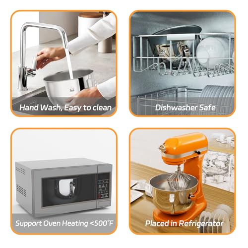 Tazón mezclador acero inoxidable 7QT para KitchenAid miniatura 5
