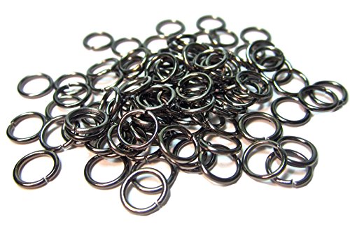 Geralin Gioielli Lot de 11 anneaux ouverts 8 mm - En métal noir Cover